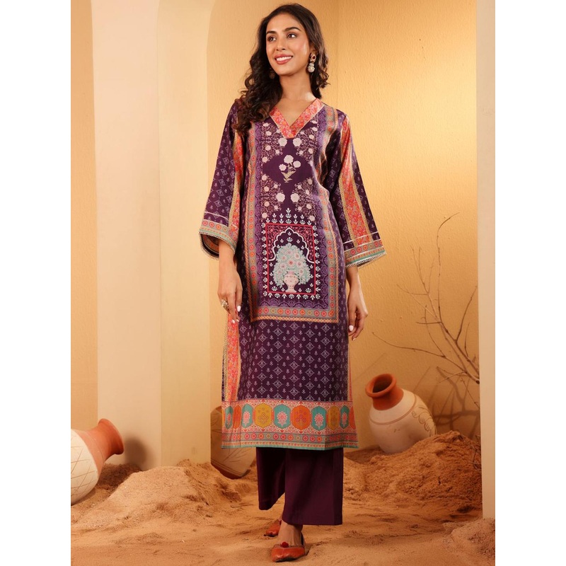 all about you Women Ethnic Motifs Printed Kurta with Trousers & Dupatta