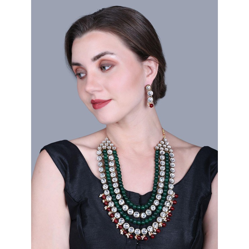 Anouk Kundan Beaded Statement Necklace