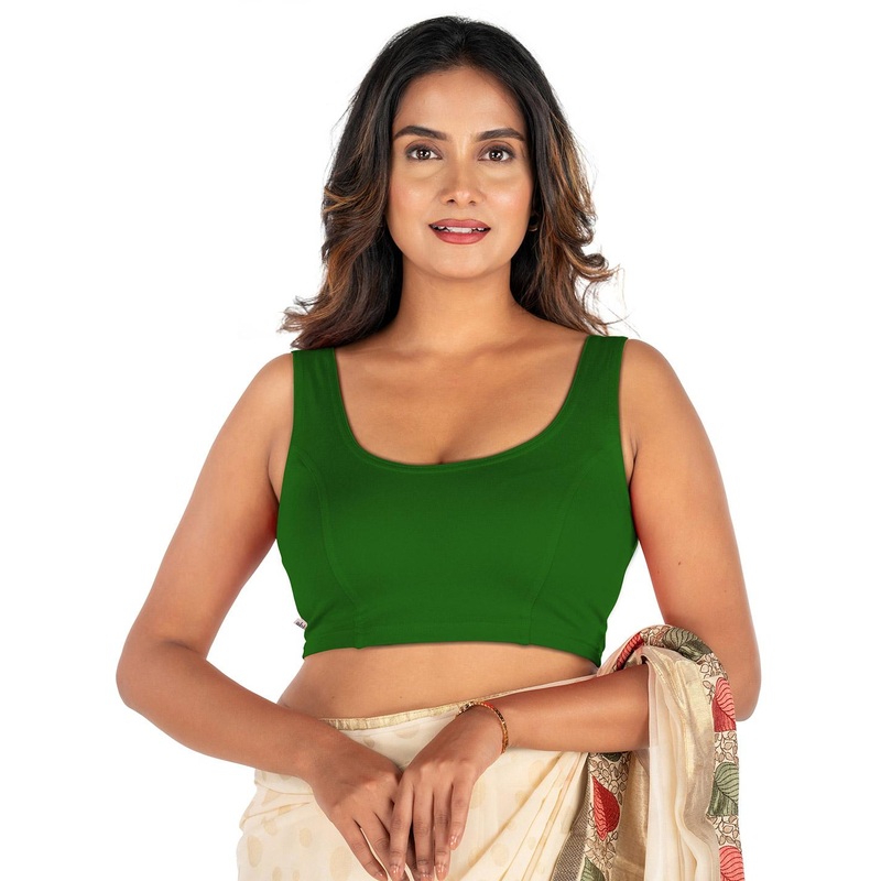 Abhi Women U-Neck Sleeveless Saree Blouse