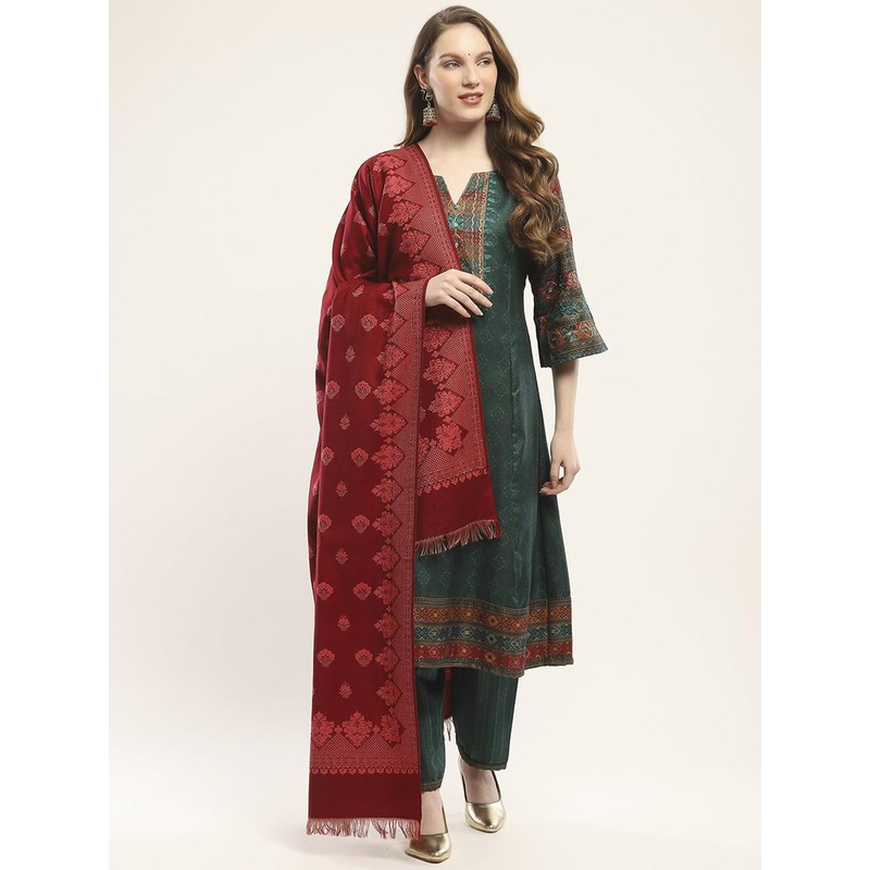 Monte Carlo Ethnic Motifs Woven Design Acrylic Shawl