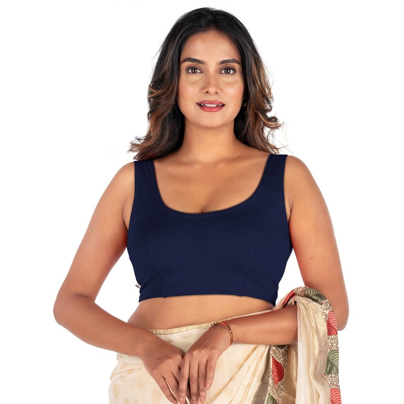 Abhi Solid Stretchable Readymade Saree Blouse