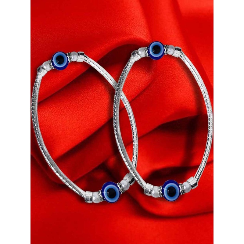 Set Of 2 Moti Beads Evil Eye Nazariya Foot Leg Payal Pajeb Anklets