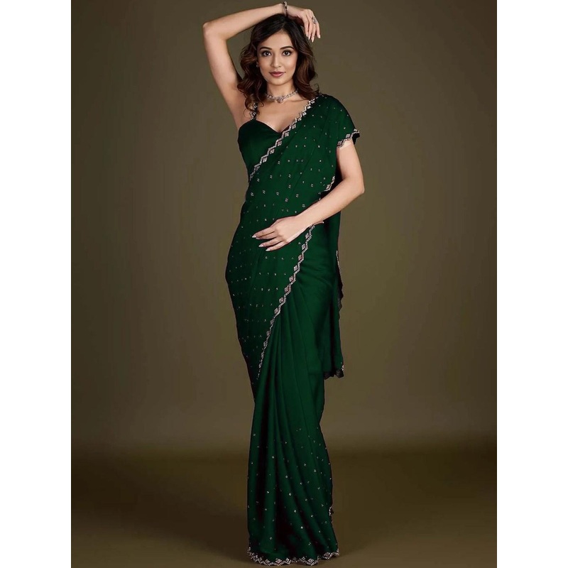 ANJANI TEXTILE Embellished Tissue Saree