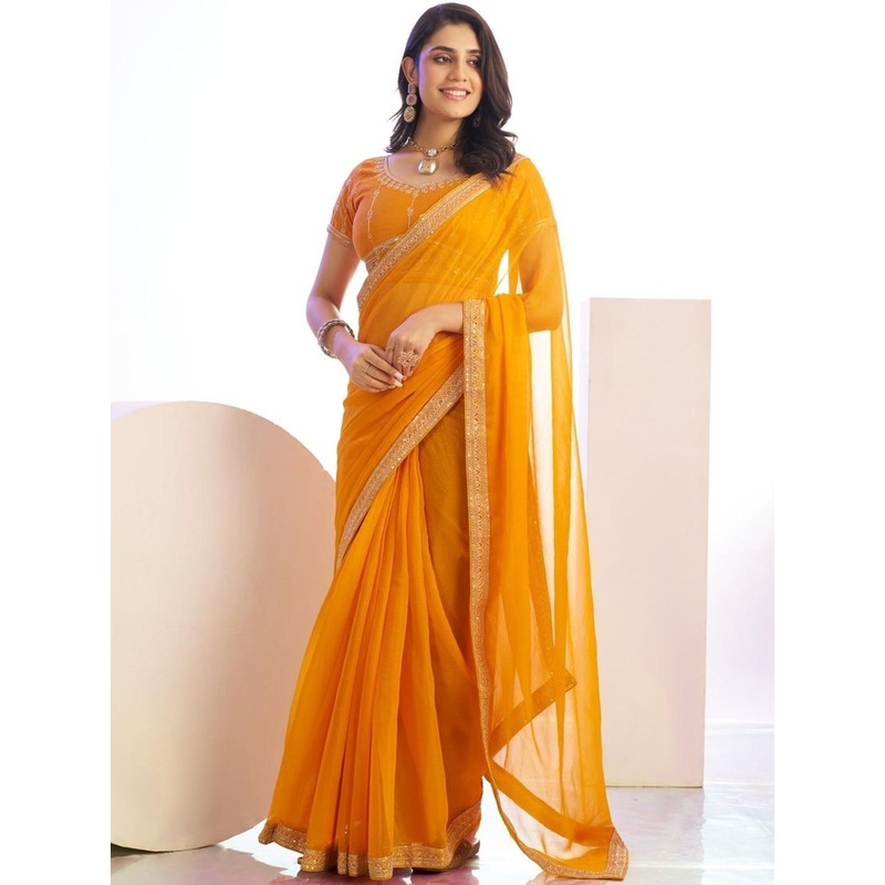 HERE&NOW Tissue Ready To Wear Saree