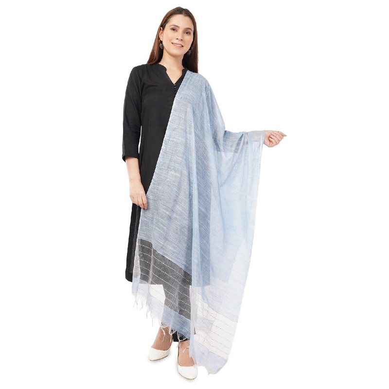 Rhe-Ana Woven Design Tasselled Dupatta