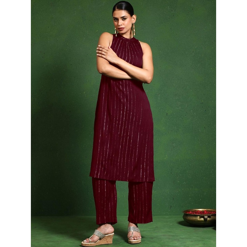 AADVIKA Women Striped Kurta with Trousers