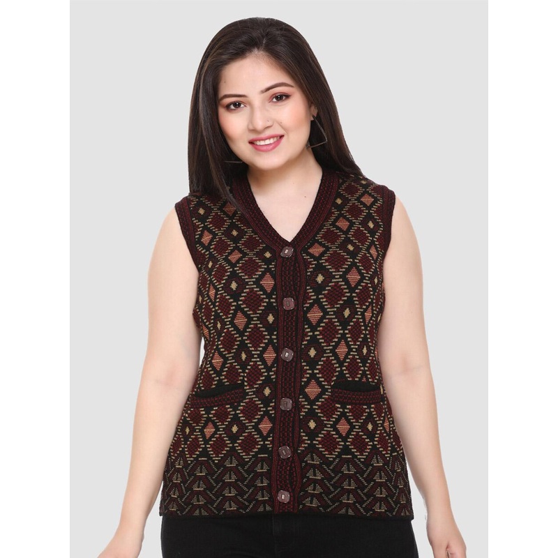 aarbee Women’s Black & Beige Cardigan