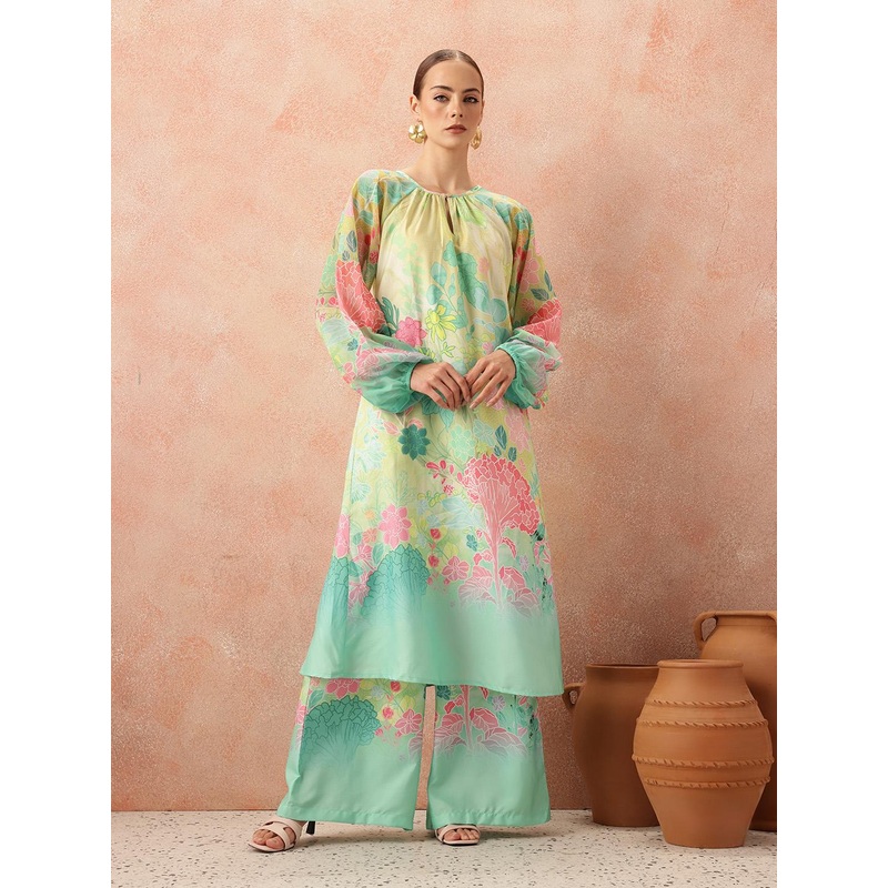all about you Floral Print Kurta with Palazzos