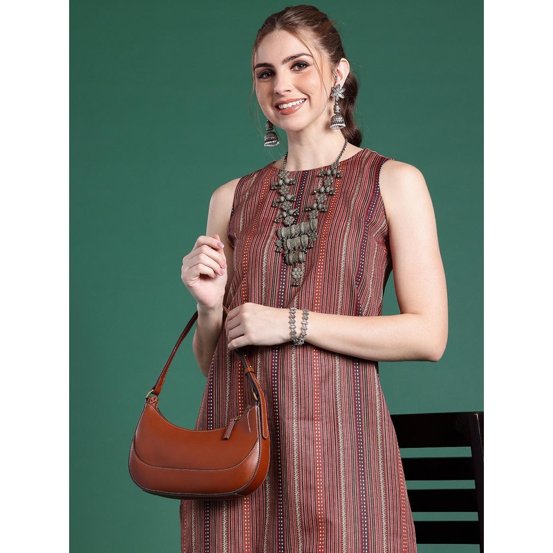 Sangria Woven Design Pure Cotton Kurta