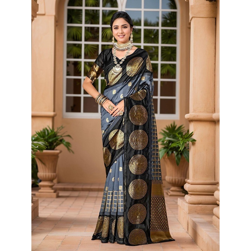 Anouk Rustic Ethnic Motifs Zari Art Silk Kanjeevaram Saree