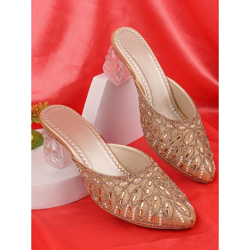 BAESD Embellished Party Round Toe Comfort Sandals