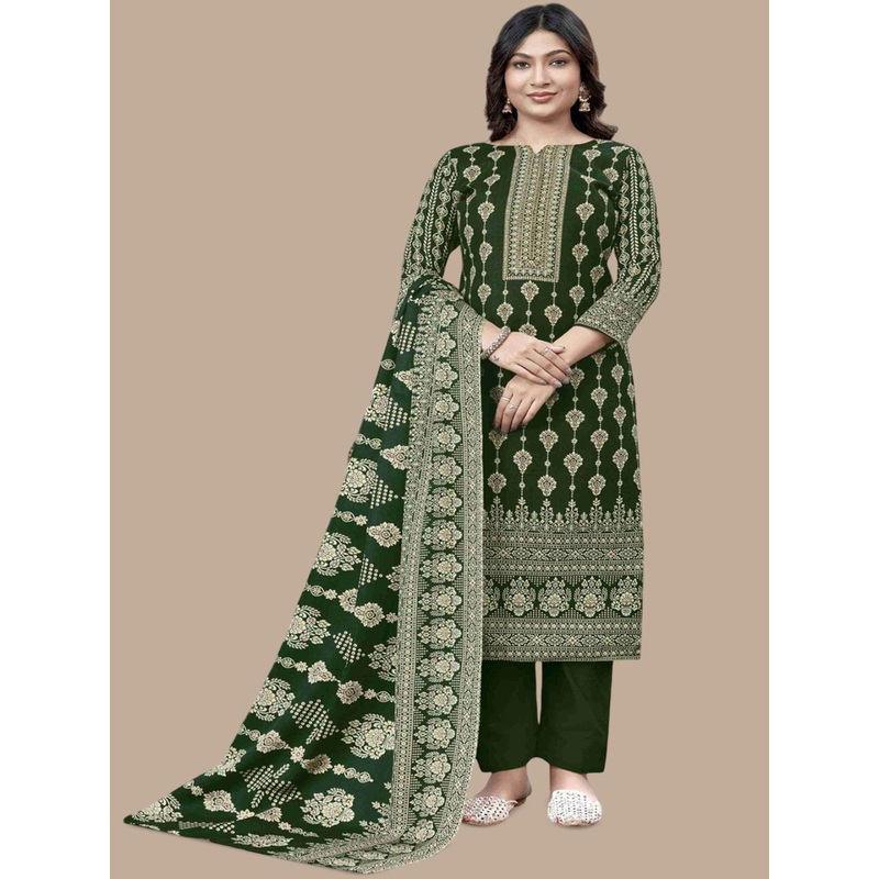 DRAVINAM Trends Floral Printed Pashmina Unstitched Dress Material
