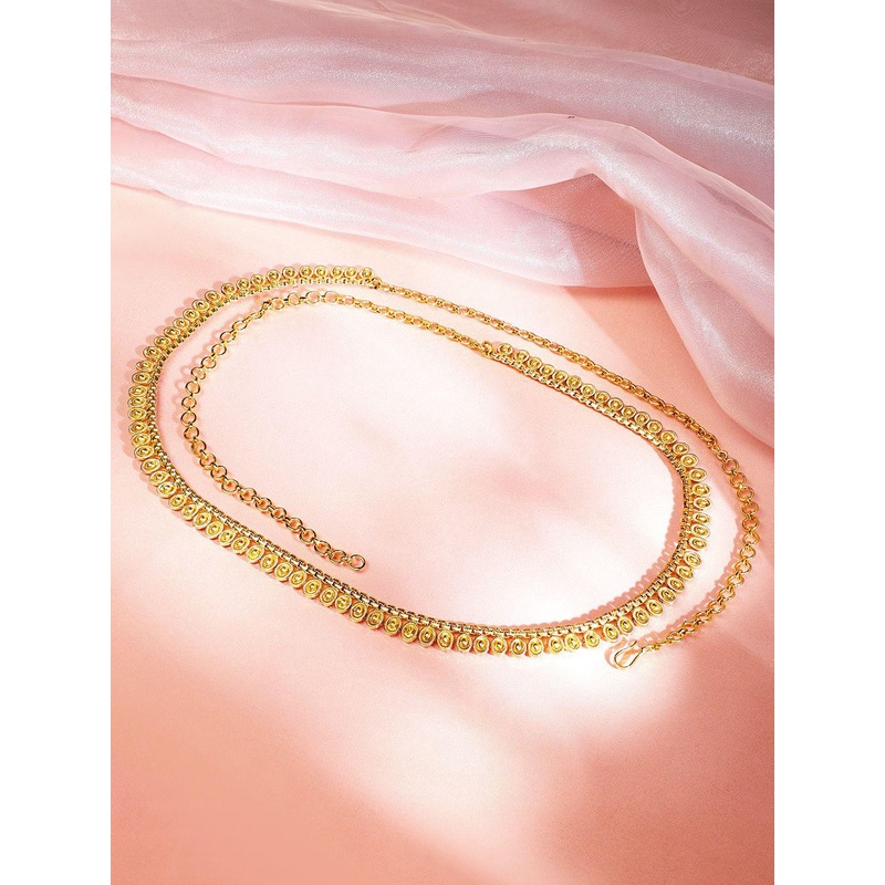 Rubans 18K Gold-Plated Traditional Motif Design Waist Chain Kamarbandh