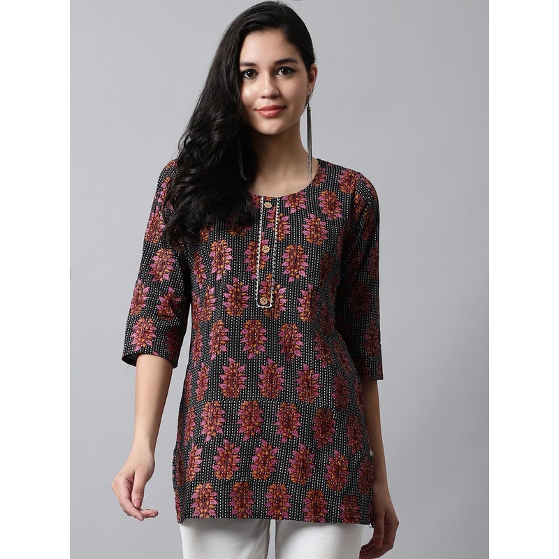 SOUNDARYA Floral Printed Pure Cotton Kurti