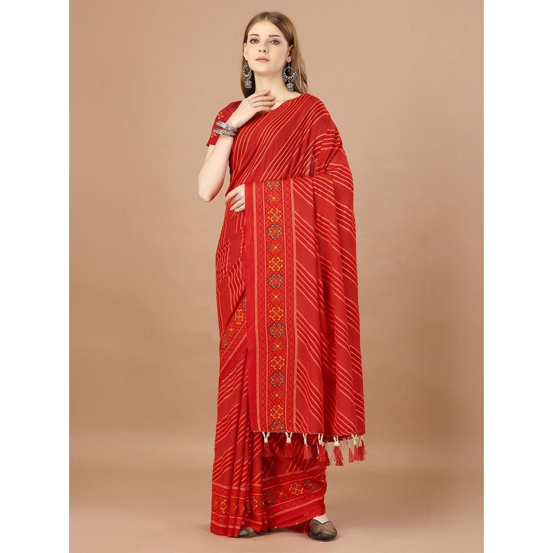 HERE&NOW Leheriya Printed Saree