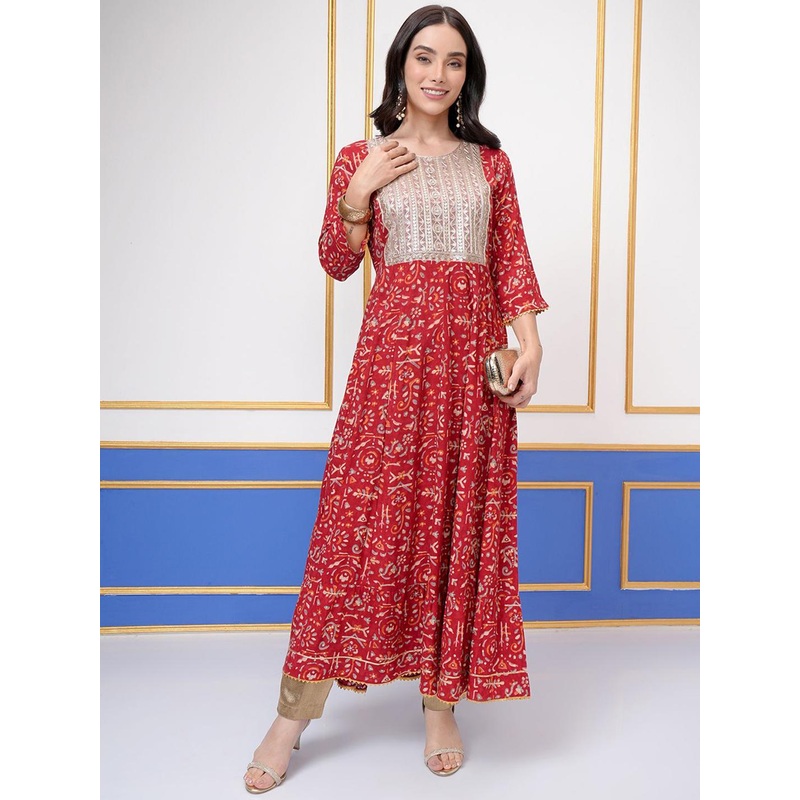 Vishudh Floral Printed Anarkali Kurta