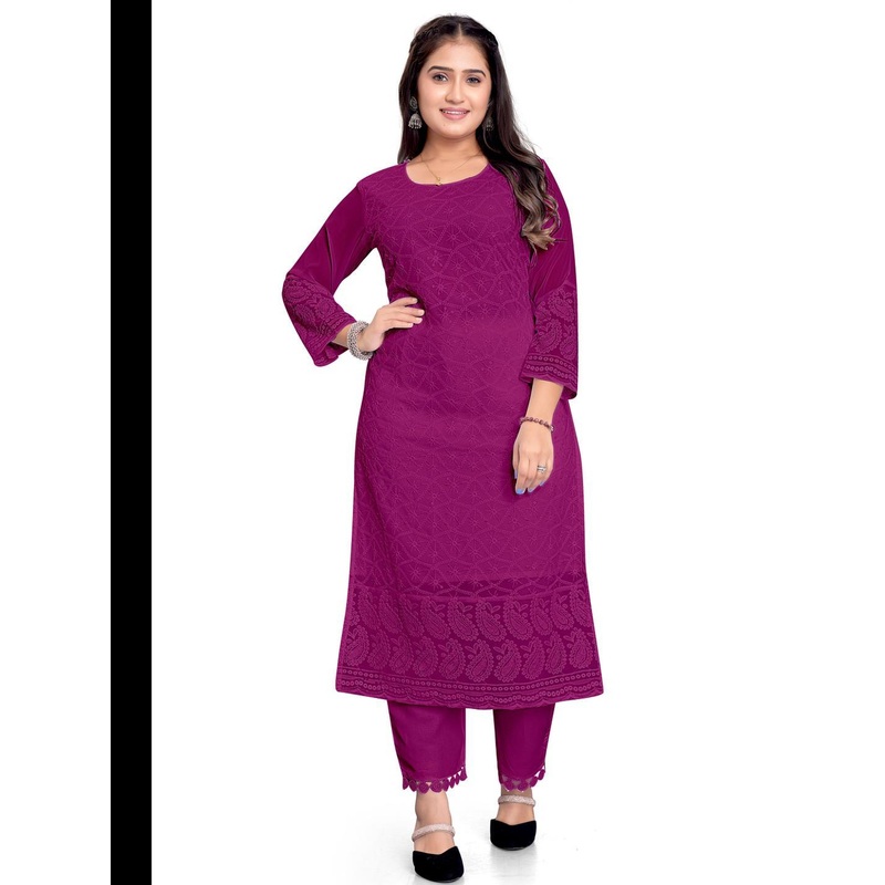 ZAZADIYA ENTERPRISE Women Purple Kurtis