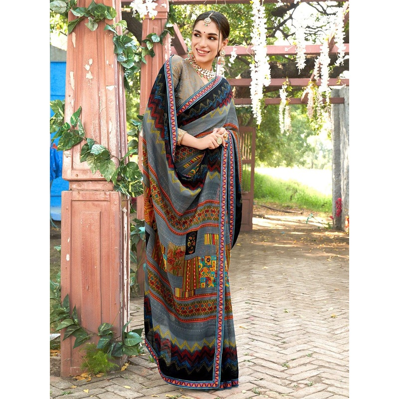 Anouk Rustic Ethnic Motifs Printed Saree