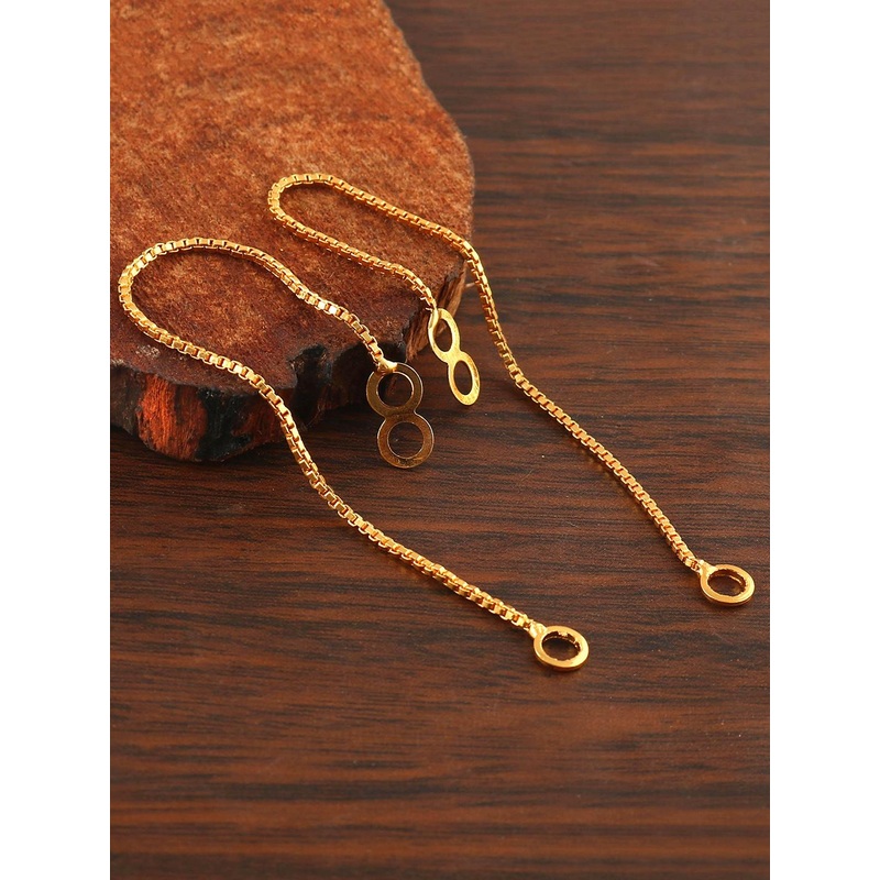 Jewar Mandi Gold Plated Classic Ear Cuff Earrings