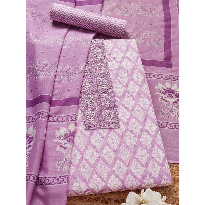 Soch Printed Botanical Printed Unstitched Dress Material