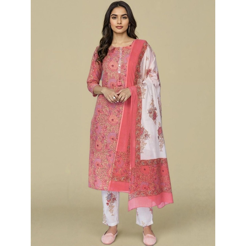 SZN Women Pink Kurta Sets