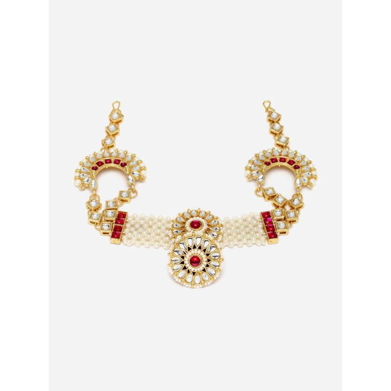 Anouk Gold-Plated Stone-Studded & Beaded Sheeshphool