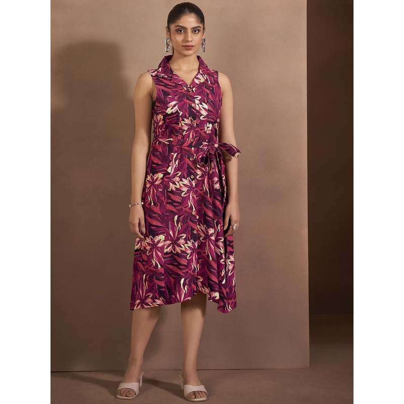 Anouk Women Printed Shirt Dress