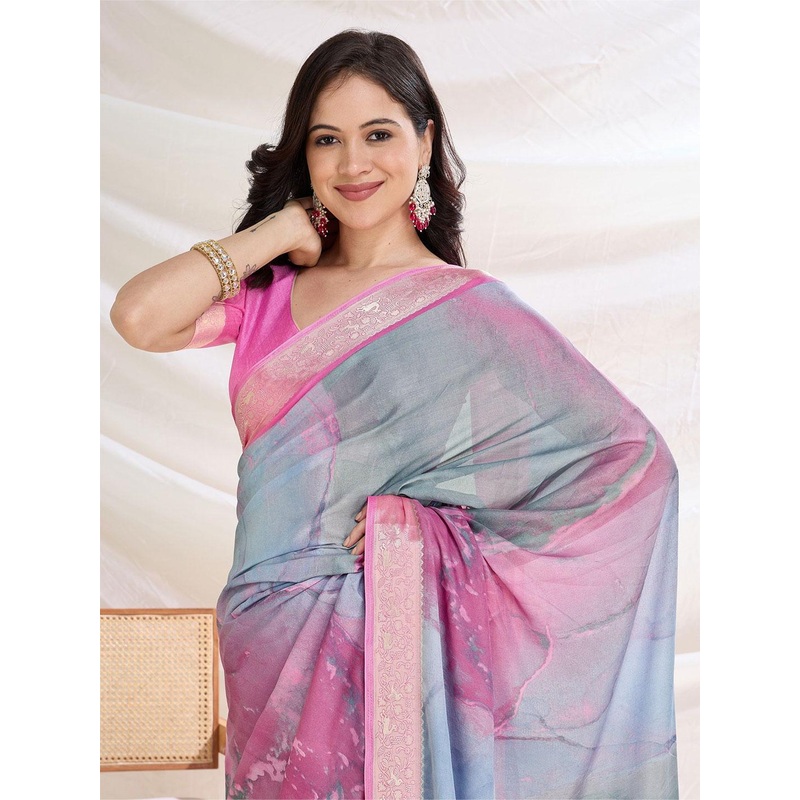 DIVASTRI Woven Design Pure Crepe Saree