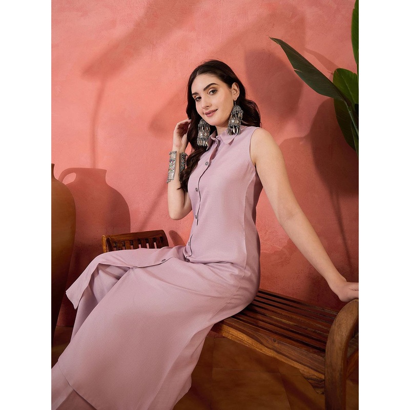 Sangria A-Line Kurta & Palazzo Set