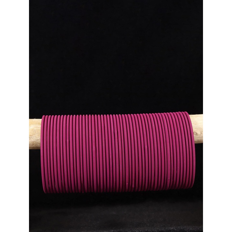 ZULKA Set of 48 Matte Finish Metal Bangles