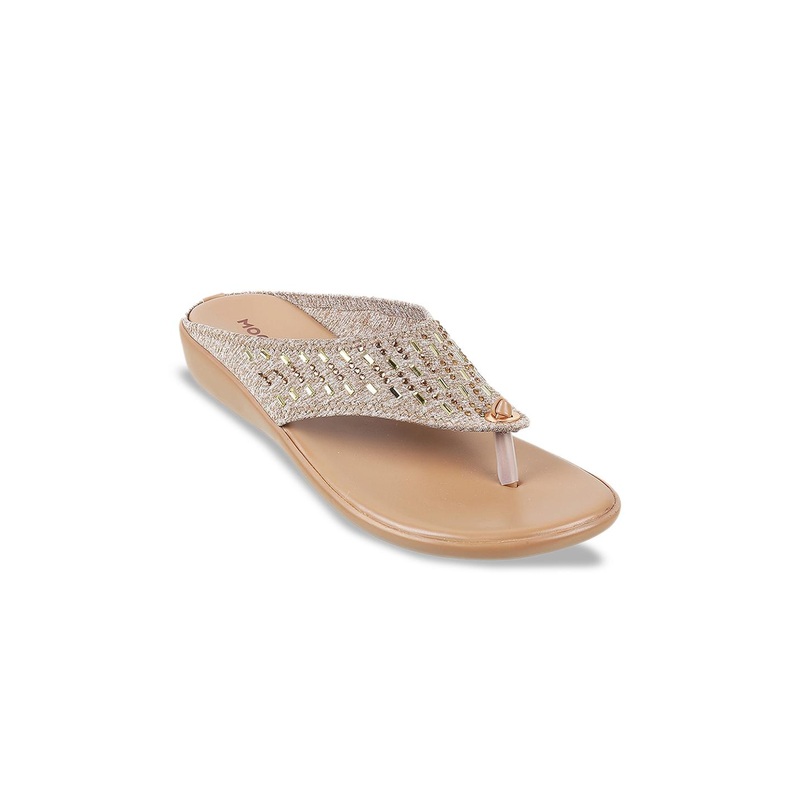 Mochi Embellished Open Toe Flats