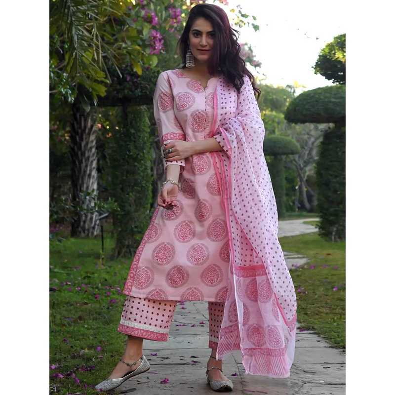Anouk Rustic Women Ethnic Motifs Printed Kurta with Palazzo & Dupatta