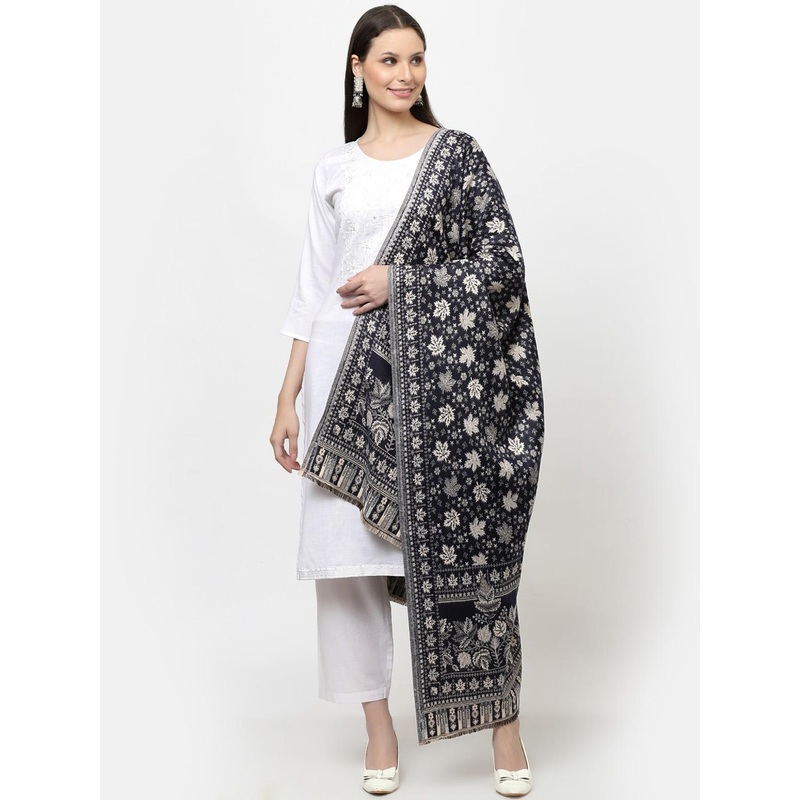 WEAVERS VILLA Ethnic Motifs Woven Design Winter Shawl