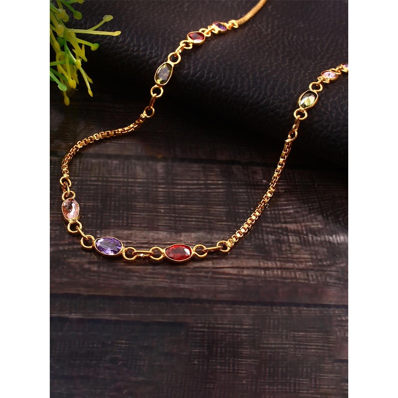 Jewar Mandi Brass Gold-Plated Chain