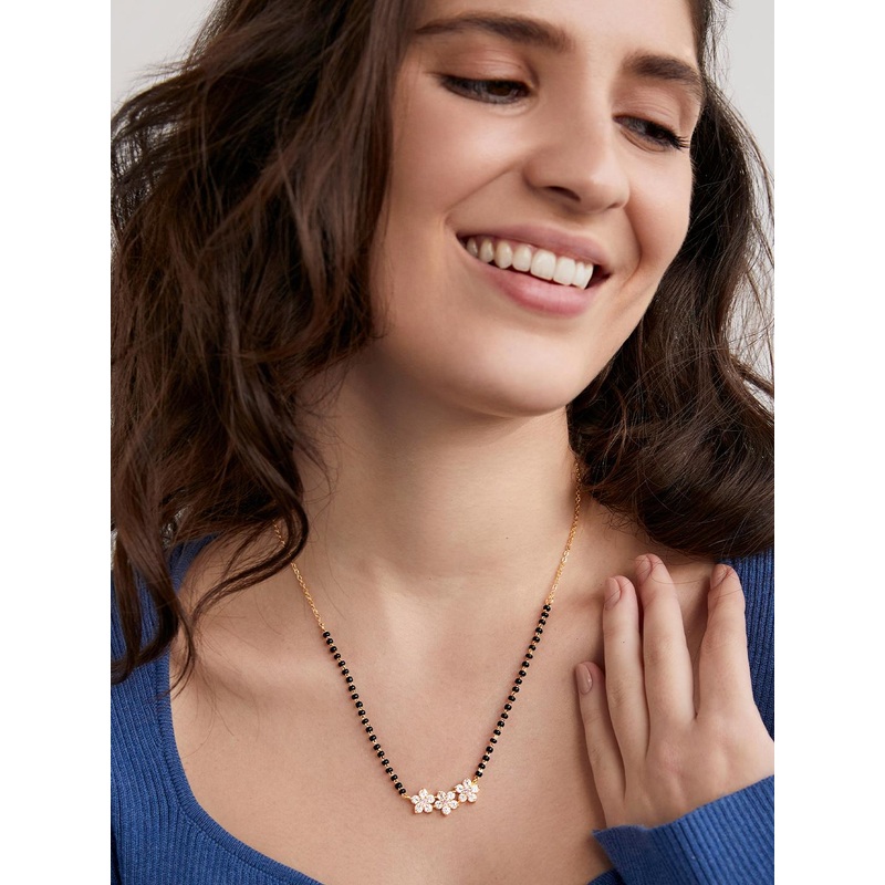 AIKA BY MINUTIAE Gold-Plated Star Shape Mangalsutra