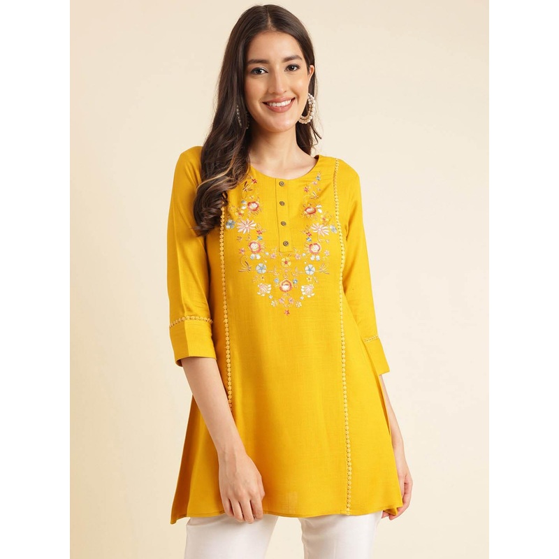 HERE&NOW Floral Embroidered Ethnic Tunics