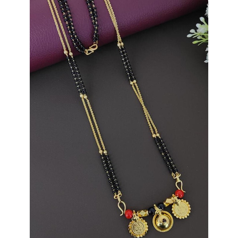 Jewelry Miguel Gold-Plated Artificial Beaded Mangalsutra