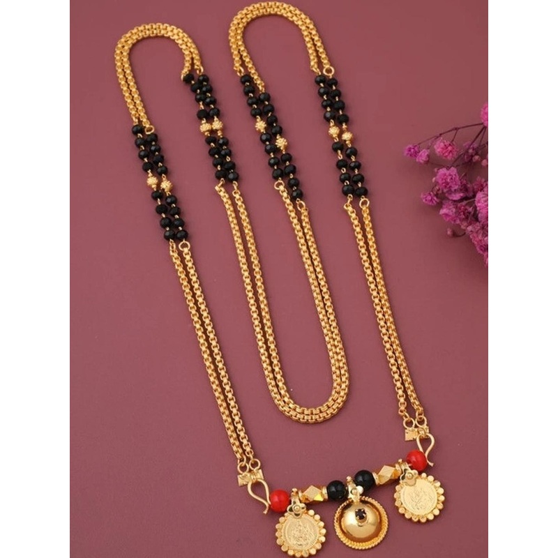 Jewelry Miguel Women Gold & Black Gold-Plated Mangalsutra