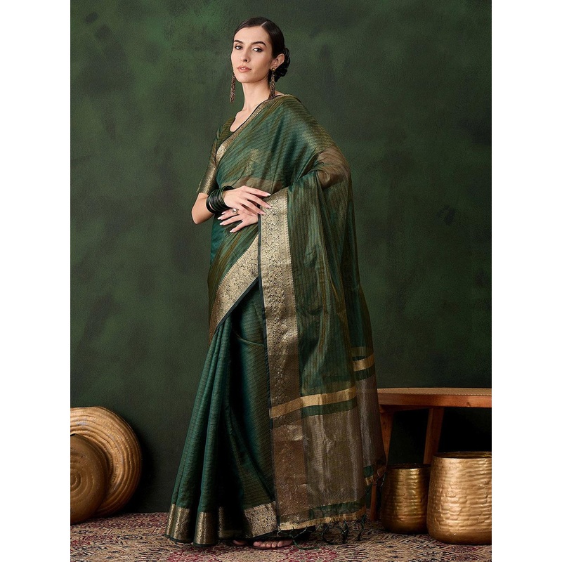 Sangria Woven Design Organza Saree