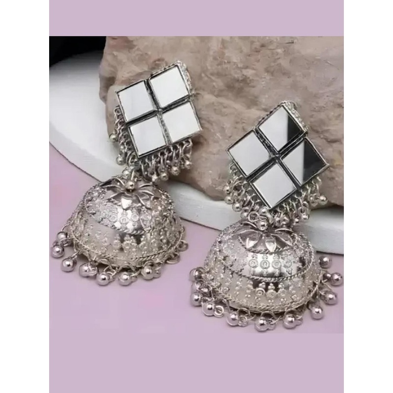 SZN Geometric Jhumkas Earrings