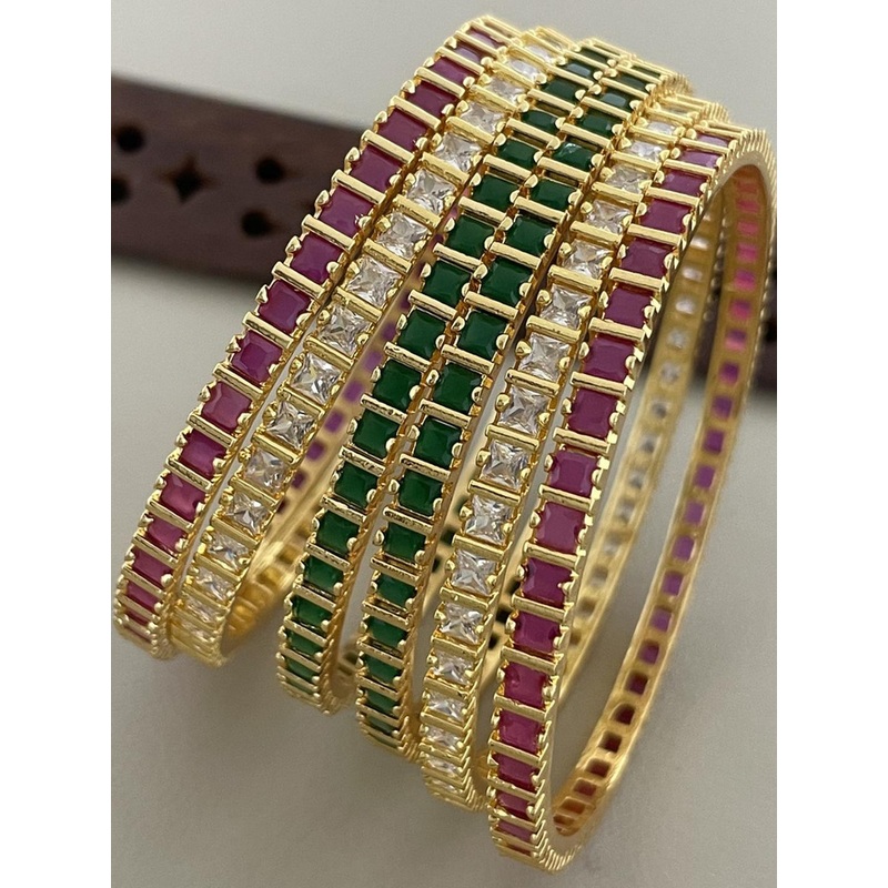 FIRST TOUCH Multi-Coloured Brass Bangles