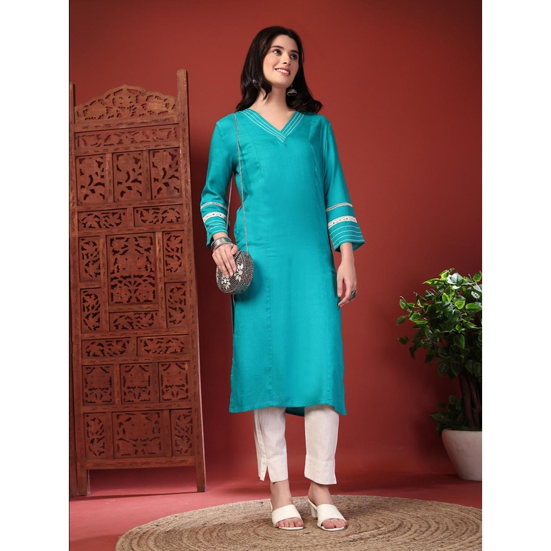 Anouk Rustic Women Straight Kurta with Trousers
