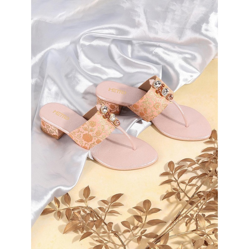 Metro Embellished Block Heels