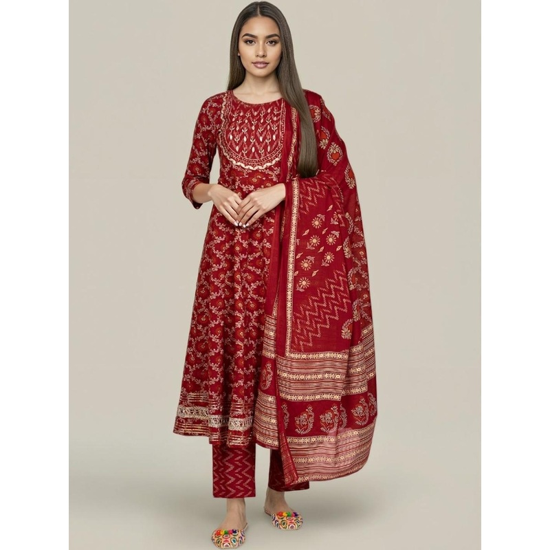 SZN Women Red Kurta Sets
