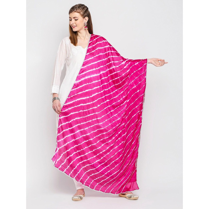 Dupatta Bazaar Pink Leheriya Dupatta