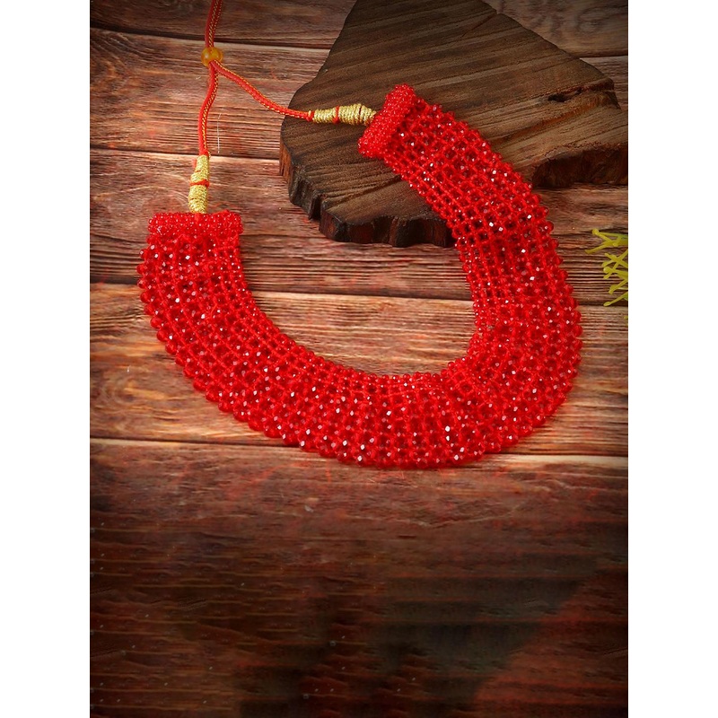 Jewar Mandi Artificial Beaded Statement Choker Necklace