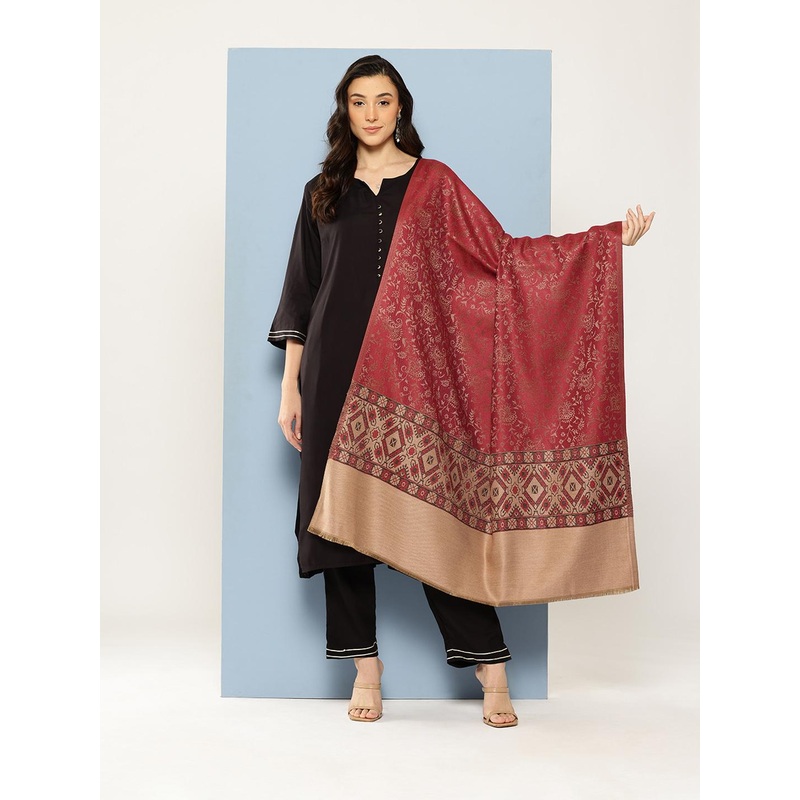 Aarika Women Paisley Woven Design Shawl