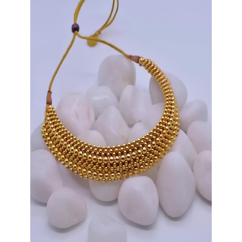 KARISHMA KREATIONS Gold-Plated Artificial Beads Necklace