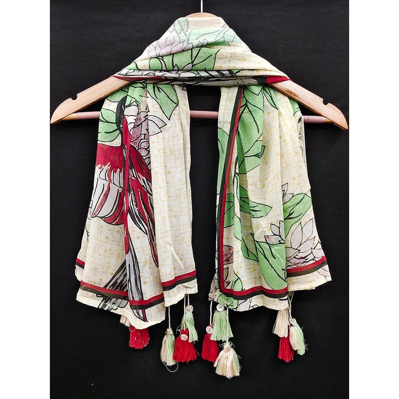 Trendmalls Floral Printed Shibori Georgette Dupatta