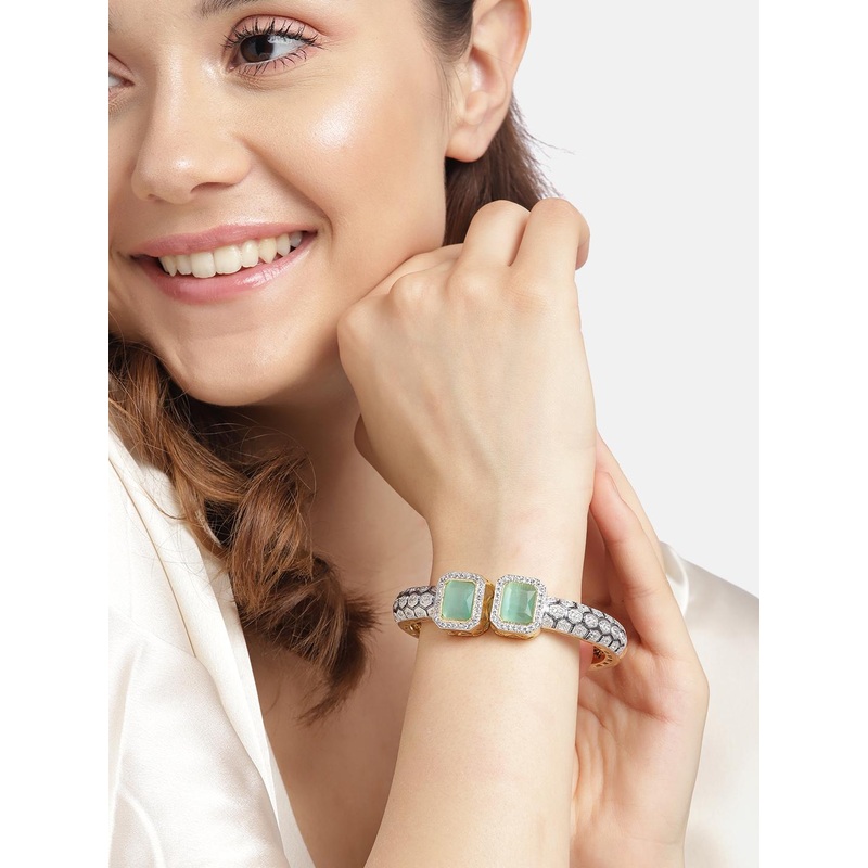 Anouk Women American Diamond Gold-Plated Bangle-Style Bracelet